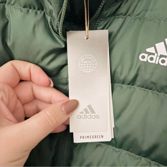 Adidas Essential Down Jacket Hiking Soccer Slim Fit HK4648 Men Size M - NWT - Picture 7 of 11